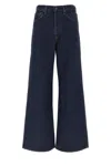 Agolde Lady's Wide-leg Jeans With Five Pockets In Blue