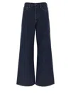 Agolde Lady's Wide-leg Jeans With Five Pockets In Blue