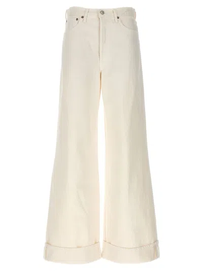 Agolde Dame Jeans In Neutral