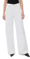 Agolde Dame Jeans: High Rise Wide Leg Milkshake In Milkshake