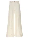 Agolde White Denim Flared Jeans In White
