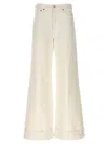 Agolde White Denim Flared Jeans In White