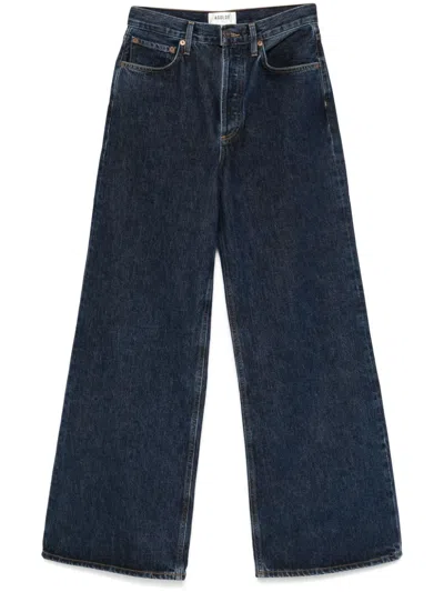 Agolde Dame No Cuffs Jeans In Blue