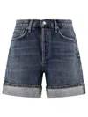 AGOLDE DAME SHORT BLUE