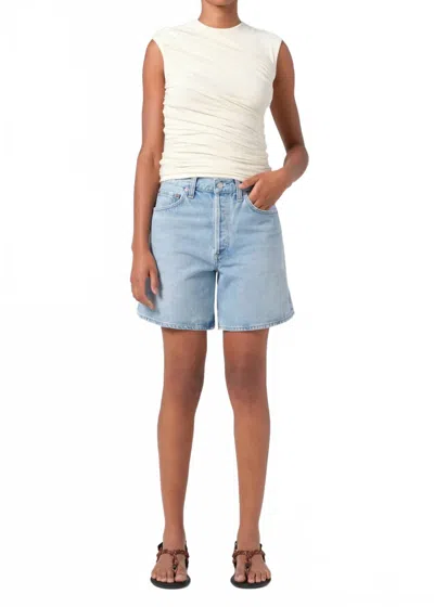 Agolde Dame Short In Coax In Blue