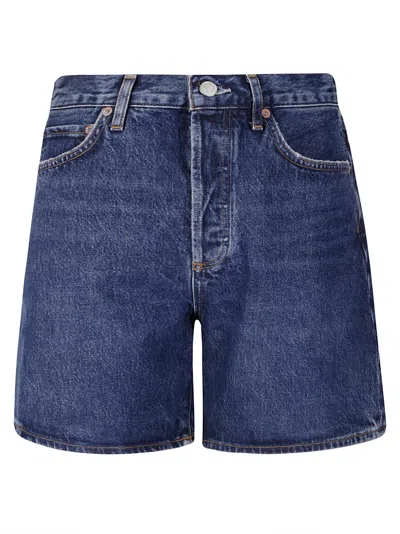 Agolde High-rise Shorts In Blau