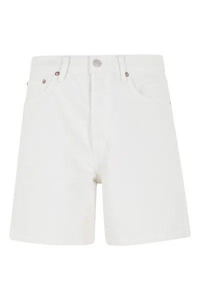 Agolde Dame Short In Fortune Cookie In White