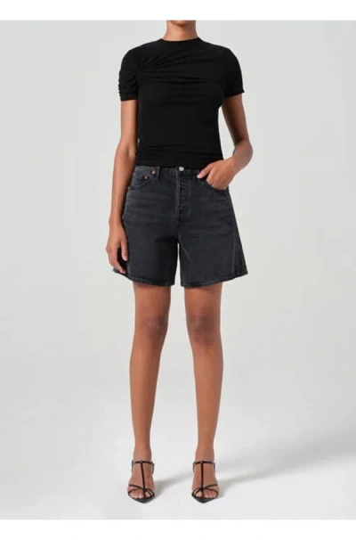 Agolde Dame Short In Hitch In Black