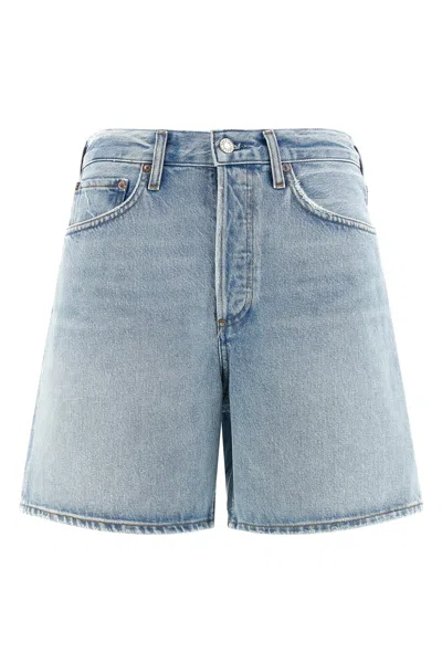 Agolde Dame Shorts In Blue