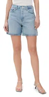 Agolde Dame Shorts: High Rise Baggy Coax In Coax