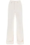 Agolde Dame Wide Leg Jeans In Bianco