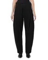 Agolde Danika Cotton Barrel Leg Chinos In Black