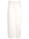 Agolde Luna Pieced Cotton Denim Baggy Jeans In White