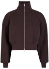 Agolde Darby High-neck Cotton Sweatshirt In Burgundy