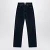 Agolde Dark Blue Jeans In Organic Denim In Blue