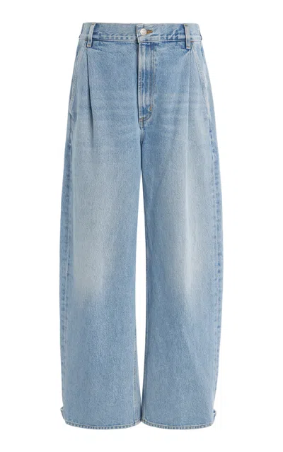 Agolde Darsha Rigid Low-rise Wide-leg Jeans In Light Wash