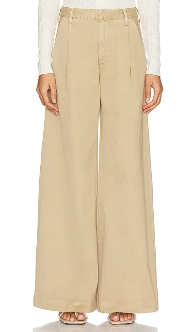Agolde Daryl Wide Leg Pants In Basket In Basket Beige