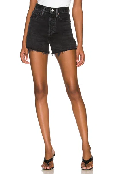 Agolde Dee Short In Divise In Black