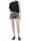 Agolde Dee Vintage High Rise Shorts In Moxy In Gray