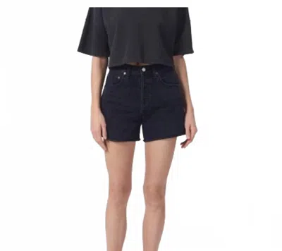 Agolde Dee Vintage High Rise Short In Slow Burn In Black