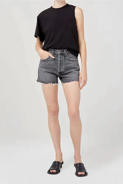 Agolde Dee Vintage High Rise Shorts In Moxy In Gray