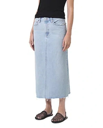 Agolde Blue Denim Long Skirt