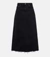 Agolde Hilla Denim Maxi Skirt In Schwarz