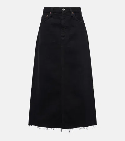 AGOLDE DELLA DENIM MIDI SKIRT