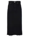 Agolde Hilla Denim Maxi Skirt In Blue