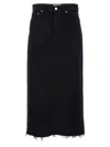 Agolde Hilla Denim Maxi Skirt In Blue