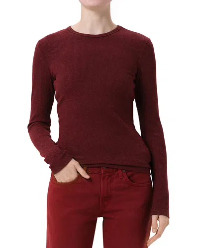 Agolde Delphi Slim Tee In Brown