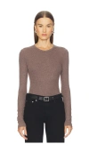 Agolde Delphi Slim Tee In Brown