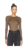 Agolde Delphi Slim Tee In Green