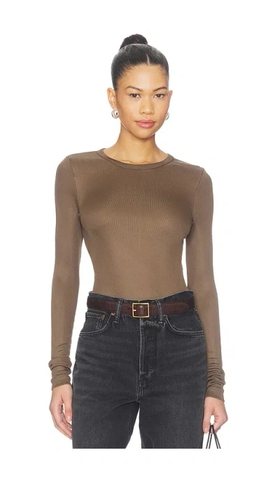 Agolde Delphi Slim Tee In Green