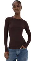 Agolde Delphi Slim Tee Raisin In Raisin
