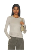 Agolde Delphi Slim Tee In Neutral
