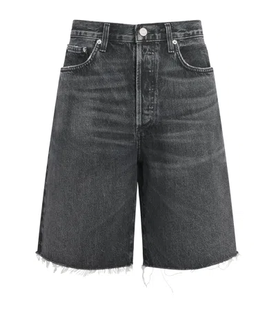 Agolde Denim Anson Shorts In Black