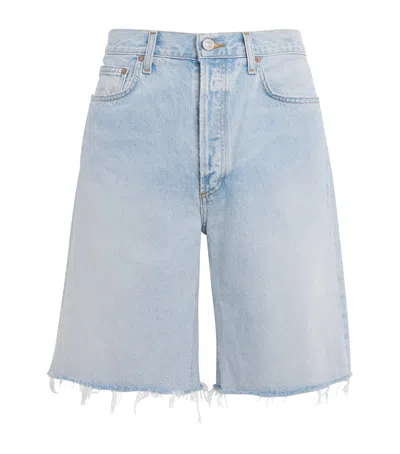 Agolde Denim Anson Shorts In Blue