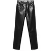 Agolde Recycled Calf Leather Trousers In Black