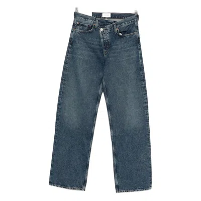 Agolde Button-fastening Jeans In Blue