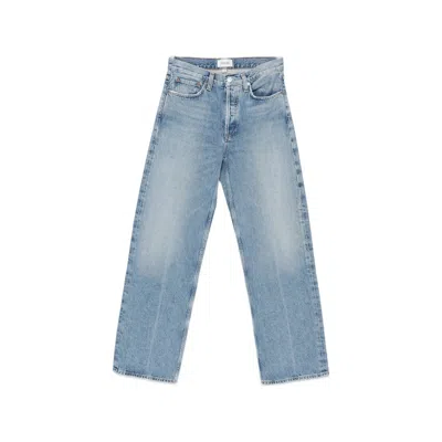 Agolde Conclusion Blue Regenerated Cotton Arc Criss Cross Jeans