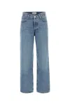 Agolde Franka Pleated High-rise Wide-leg Jeans In Blue