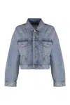 Agolde Denim Jacket With Chest Pockets And Collar In Denim
