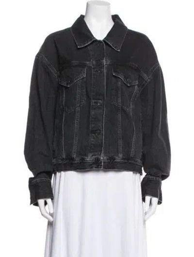 Pre-owned Agolde Denim Jacket In Black