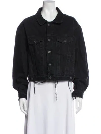 Pre-owned Agolde Denim Jacket In Black