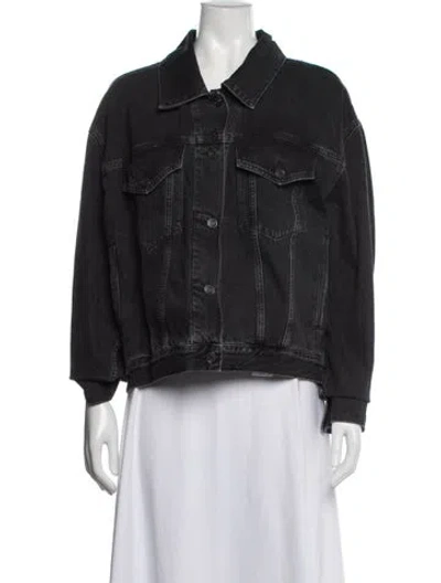 Pre-owned Agolde Denim Jacket In Black/grey