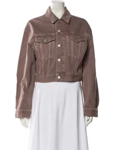 Pre-owned Agolde Denim Jacket In Brown