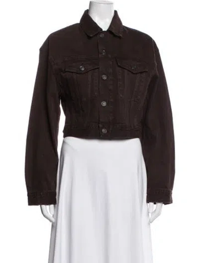 Pre-owned Agolde Denim Jacket In Brown