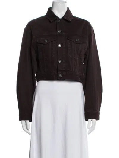 Pre-owned Agolde Denim Jacket In Brown