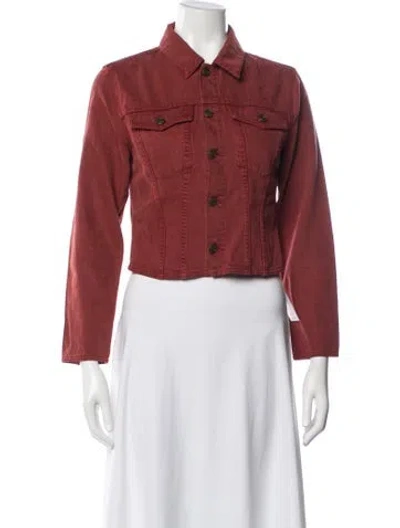 Pre-owned Agolde Denim Jacket In Burgundy